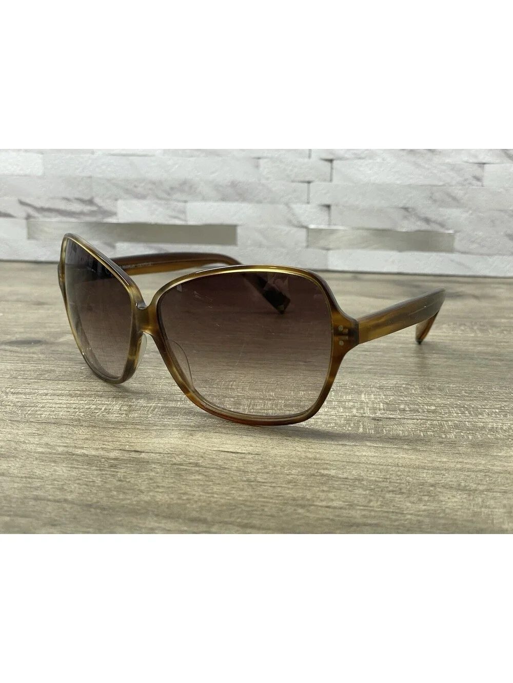 OLIVER PEOPLES CRAVE SYC 64[]11-135 OVERSIZED BROWN SUNGLASSES JAPAN FRAME ONLY